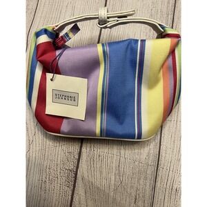 Stephanie Johnson Striped Cosmetic Bag Wristlet NWT